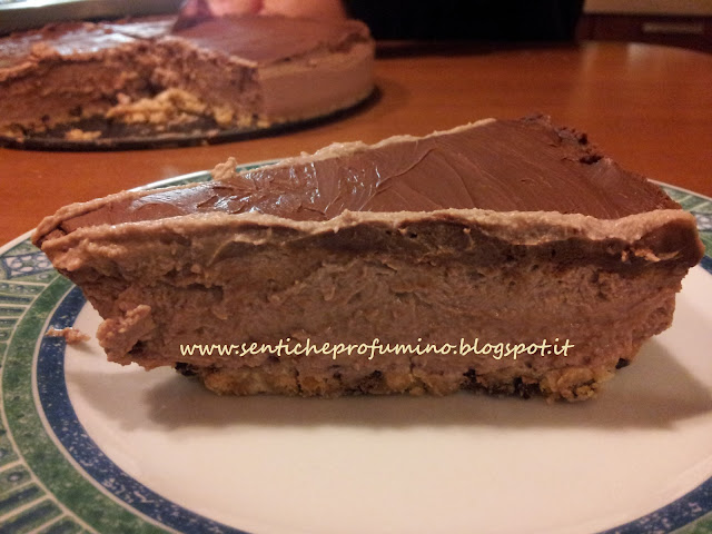 Cheese cake al cioccolato senza cottura.