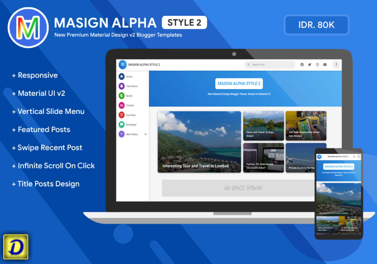 Masign Alpha Style 2 Best Material UI Templates