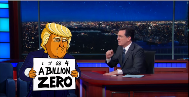 Cartoon Donald Trump returned to The Late Show to discuss Wisconsin