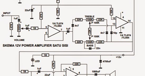 DIY Audio Elektronika 12  Volt  Integrated Stereo Amplifier  