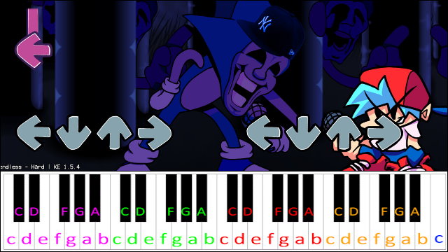 Endless (Friday Night Funkin': Vs. Sonic.EXE) Piano / Keyboard Easy Letter Notes for Beginners