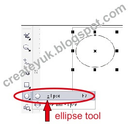 Membuat lingkaran dengan ellipse tool
