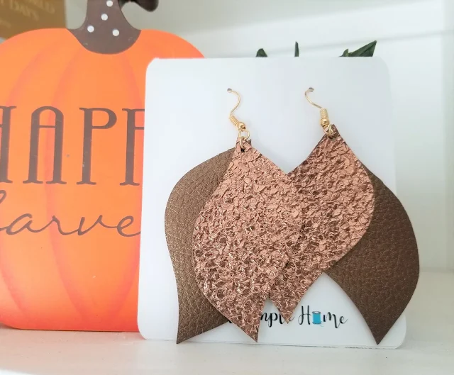 faux leather earrings cricut