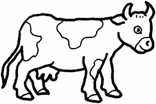 animal coloring pages,cow coloring pages