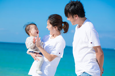 沖縄 家族写真 ビーチ