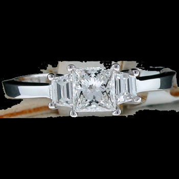 women princess cut wedding rings