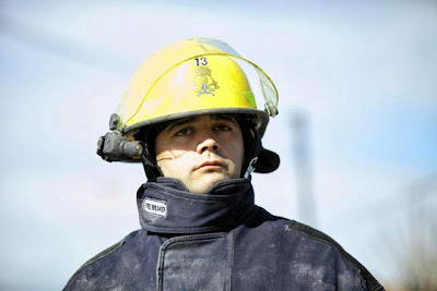 Simulacro en Centenario (Fotos) Bomberos Voluntarios.-