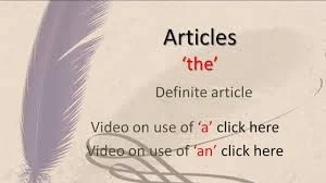 How to Use Articles