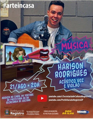 Harison Rodrigues é atração de live acústica do Art In Casa nesta sexta