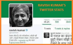 Ravish Kumar's Twitter Account Stats