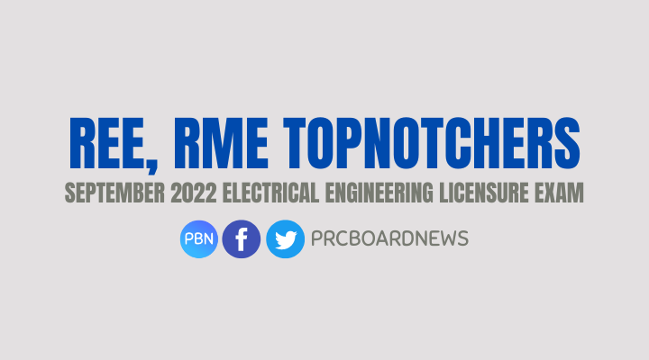 REE, RME TOP 10 PASSERS: September 2022 Electrical Engineer board exam result