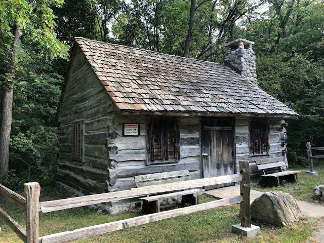 Charming historic cabin at Robert O Cook Memorial Arboretum in Janesville, WI.