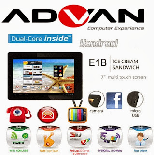 Advan Vandroid E1-B Tablet Android Dual GSM harga dibawah 1.5 juta