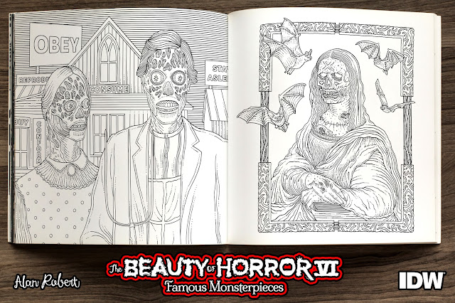 The Beauty of Horror 6 Famous Monsterpieces Coloring Book