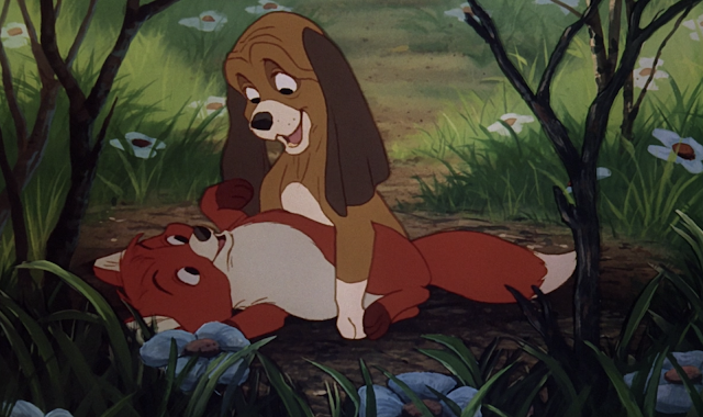 Cooper and Tod Playing as Children Fox and the Hound Disney