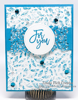 Linda Vich Creates: So Detailed With Stamped Embossing. Tempting Turquoise and Whisper White provide a fresh color scheme for this card that pairs stamped embossing with the So Detailed Thinlits.