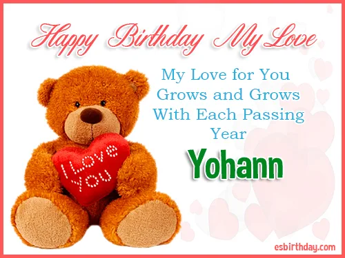 Yohann Happy Birthday My Love