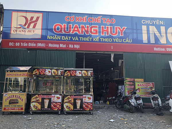 Quang Huy thương hiệu sản xuất xe bánh mì bán xôi uy tín