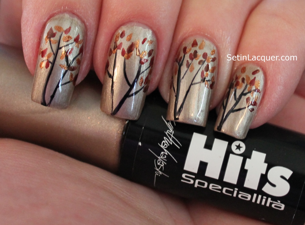 Fall leaves nail art - Set in Lacquer