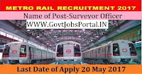 Bangalore Metro Rail Corporation Recruitment 2017– Surveyor