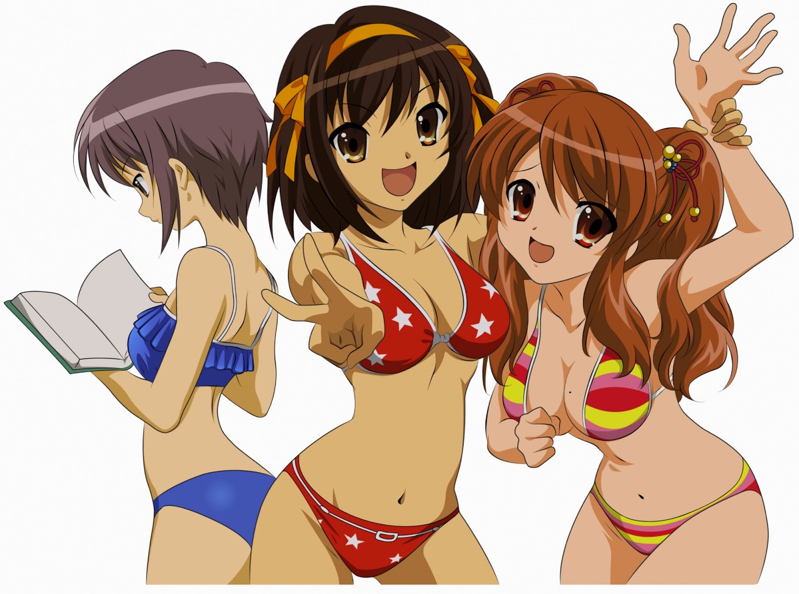 Yuki Nagato, Asahina Mikuru y Suzumiya Haruhi - Suzumiya Haruhi