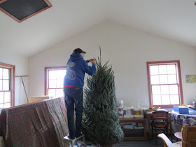 Christmas Tree being set up