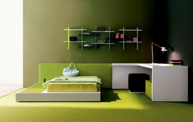 Green Bedroom Decorating Ideas for Minimalist Home