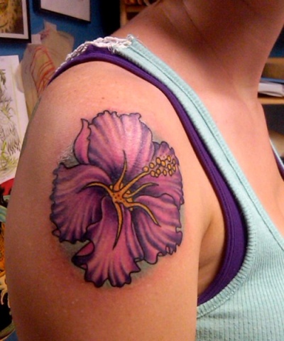 Beautiful Hibiscus Tattoo Designs