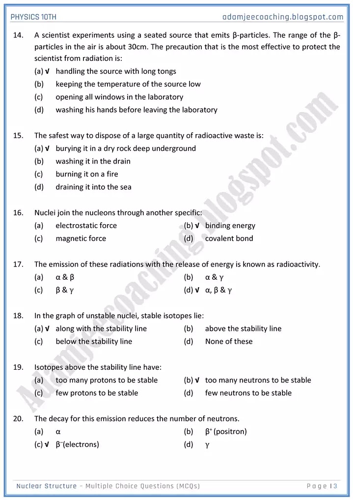 nuclear-structure-mcqs-physics-10th