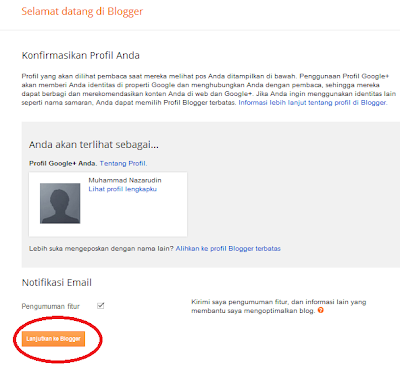 Mulai membuat blog gratis di blogger