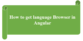 How to get language Browser in Angular