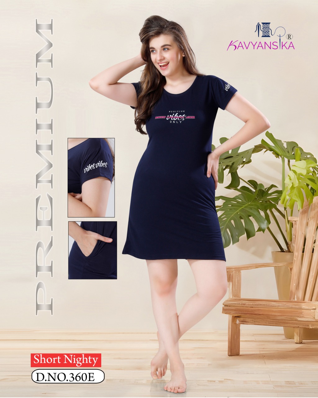 Vol 360 Kavyansika Short Night Gown Manufacturer Wholesaler