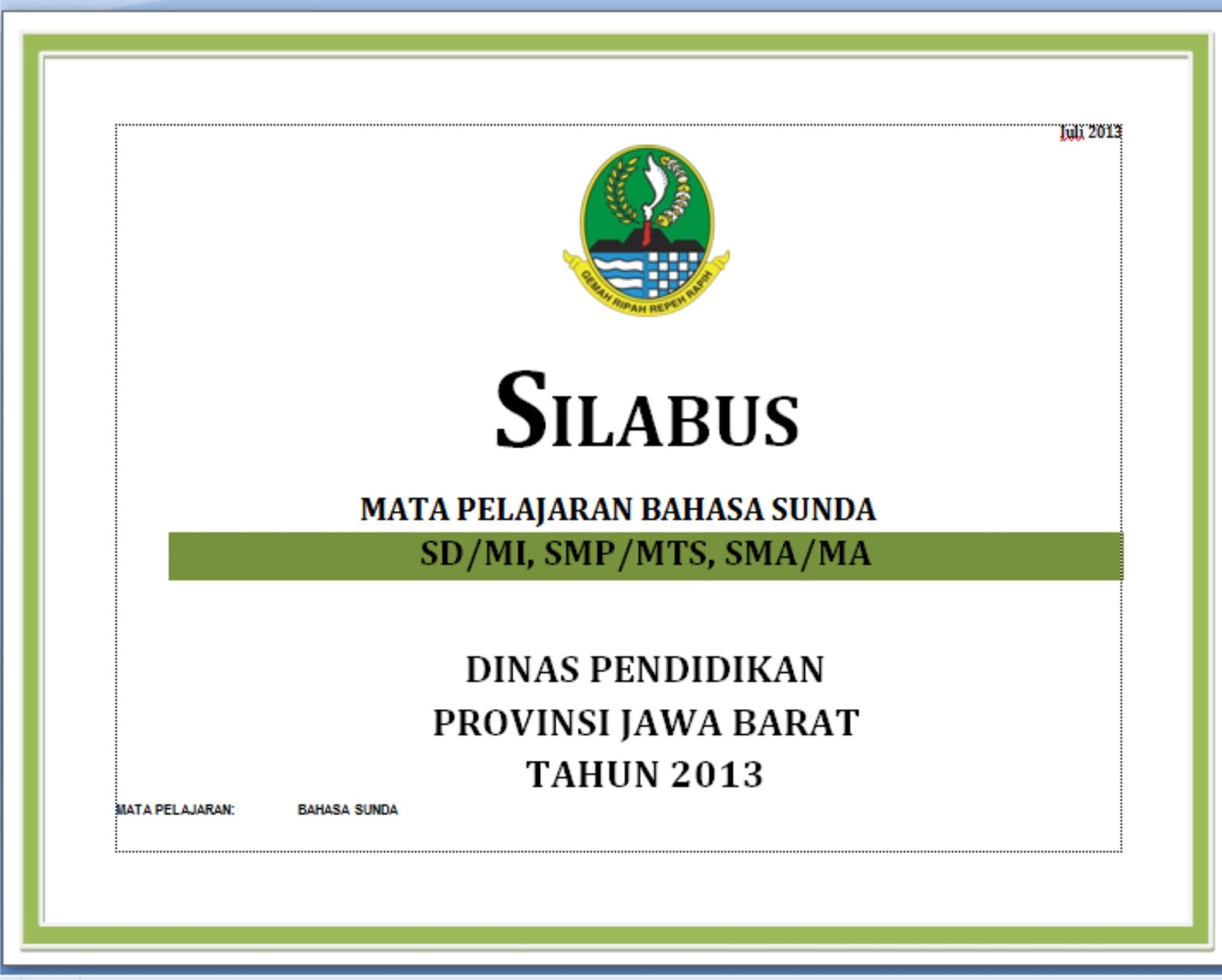 cover silabus Sunda 2013