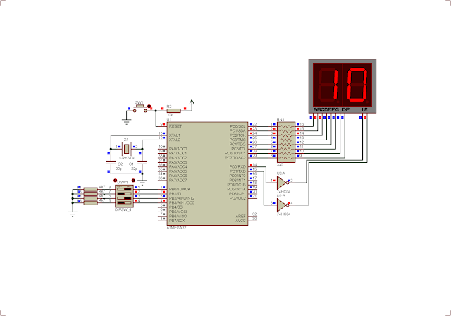 ATMega32 Simple Multiplexing Display Example