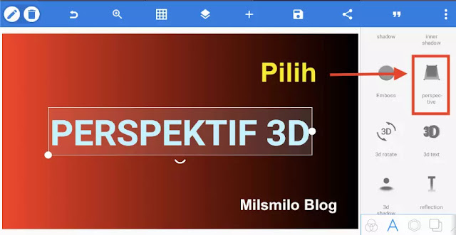 Cara membult teks tulisan 3D pixellab, membuat efek 3D tulisan di pixellab