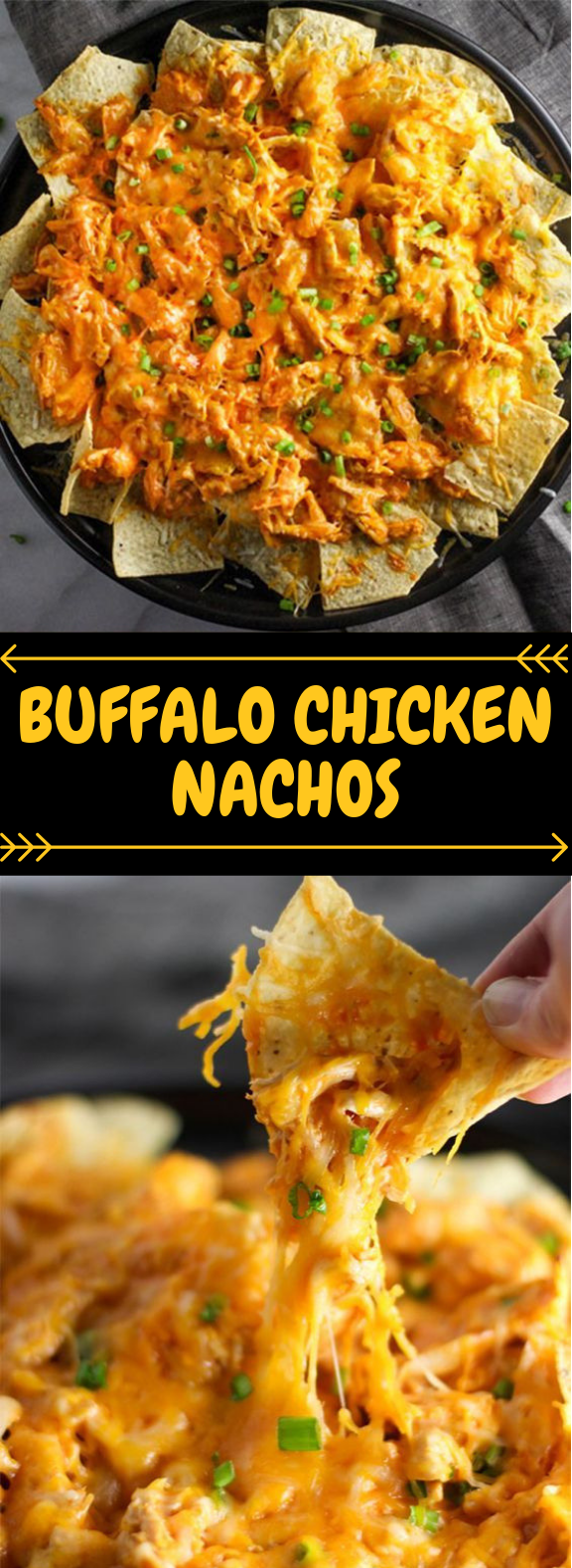 Buffalo Chicken Nachos #Appetizer #EasyRecipe