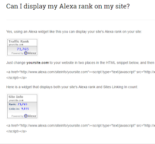 Cara Mudah Memasang Widget Alexa Rank