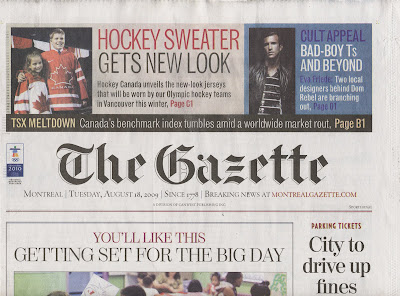 Gazette Decade on Today In The Montreal Gazette On The Front Of The Arts Life Section