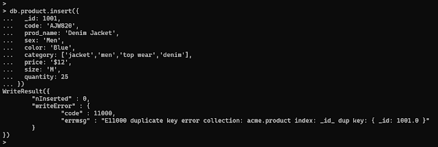 MongoDB db insert()