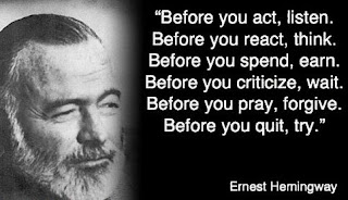Kata Kata Bijak Ernest Hemingway dalam bahasa inggris dan Artinya yang Terbaik