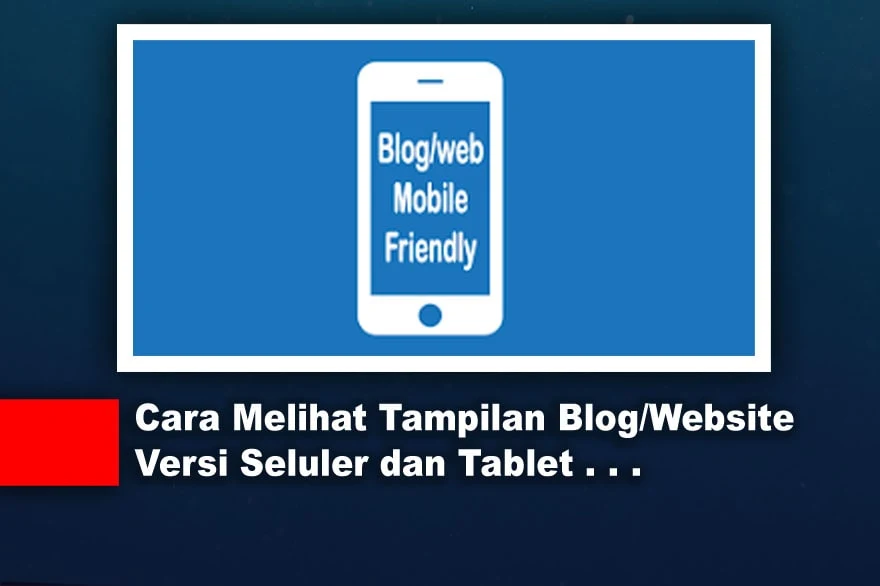 Cara Melihat Tampilan Blog/Website Versi Seluler dan Tablet