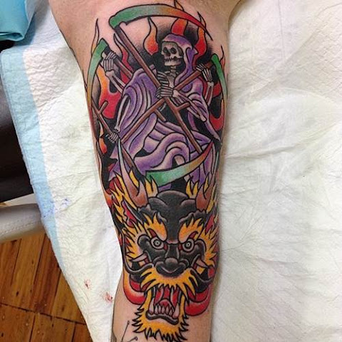 Eccentric Traditional Tattoos by Heath Nock