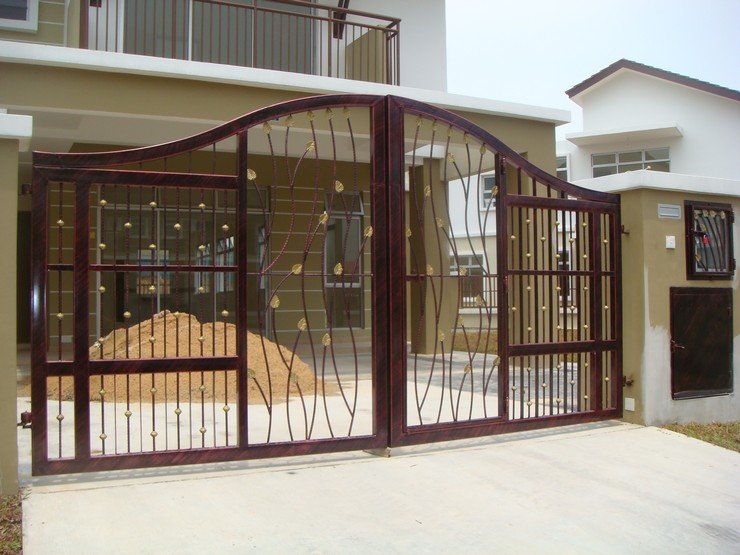 New home designs latest.: Modern homes iron main entrance ...