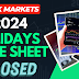 Stock market holidays 2024