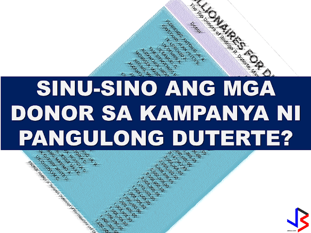  During  President Rodrigo Duterte's  presidential campaign, he described his donors as "Emilio Aguinaldo" symbolizing poor people who could afford   to contribute as little as 5 pesos to help him for the campaign. On his Statement of Contributions and Expenditures (SOCE) he filed with the Commission on Elections (Comelec) after he won the presidency seem to tell a different story. According to his SOCE, the P375 million fund Duterte has raised for his campaign came  from big businessmen.  13 biggest donors who donated  P5 million or more for his campaign already comprises 89.28 percent or P334.8 million of his total campaign fund. Small donations or those P10,000 and below amount to just P175,313 — less than half of one percent or merely 0.046 percent of Duterte’s total campaign fund.  About 18 other donors who donated from P1 million to P3.5 million with an additional P31.66 million, to Duterte's campaign.   The Philippine Center on Investigative Journalism has released a list of President Duterte's top campaign donors they claim to be from the president's SOCE. It includes some prominent politicians like his running mate Senator Allan Peter Cayetano who donated  P71.3 million, former MMDA Chairman Francis Tolentino ( P3.1 million), Alfredo Lim (P1 million) , Executive secretary  Salvador Medialdea among others.   Aside from the businessmen and the millionaires, the unsung donors of the Duterte campaign are the Overseas Filipino Workers (OFWs) who devoted their time supporting President Duterte in social media, making their own banners, making memes and sharing it throughout social media sites , encouraging their friends and relatives to vote for President Duterte. According to the DFA, the total turn-out of the Overseas Absentee Voting for the 2016 election has overwhelmingly  set a new record high. The total OFWs who registered for the election reached  to 1.3 million from the 737,000 registered in 2013.   The reports about Duterte donors who got favors  from the president is however true, and the biggest favor is given by the President to the OFWs and their families, who are now enjoying the benefits of the programs this administration has formulated and implemented for them.   RECOMMENDED READINGS: FOR OFWS WHO WANT TO STAY HERE FOR GOOD, PUT UP A BUSINESS HERE- DTI  DUTERTE ACCOMPLISHMENTS IN JUST 100 DAYS    ©2016 THOUGHTSKOTO