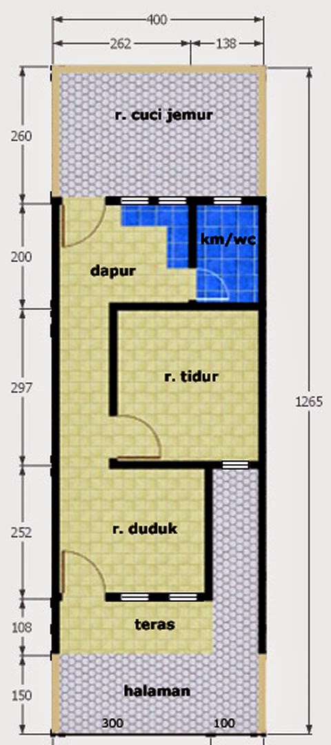 Gambar Rumah Petak Sederhana desain petak 5 pintu 94 design