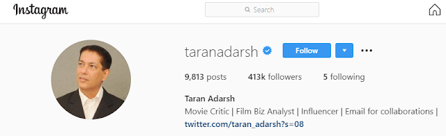 Taran Adarsh Instagram