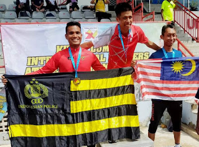 Personel Polda Kepri Sikat 4 Medali Kejuaraan International Atletik Master di Malaysia