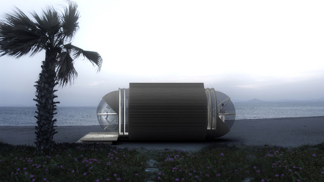 Removable Modular Drop Eco-hotel by In-Tent