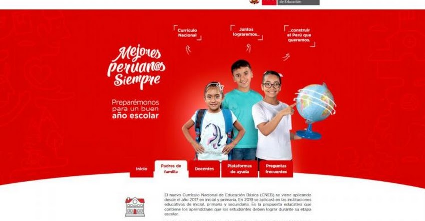 MINEDU abre portal web para absolver dudas sobre matrícula escolar 2019 - www.mejoresperuanossiempre.pe